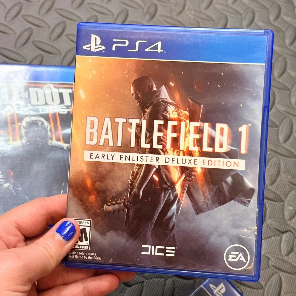 Sony PlayStation 4 Video Game Lot For Honor Call of Duty Black Ops 3 Battlefield